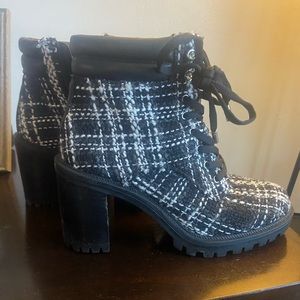 High heel booties